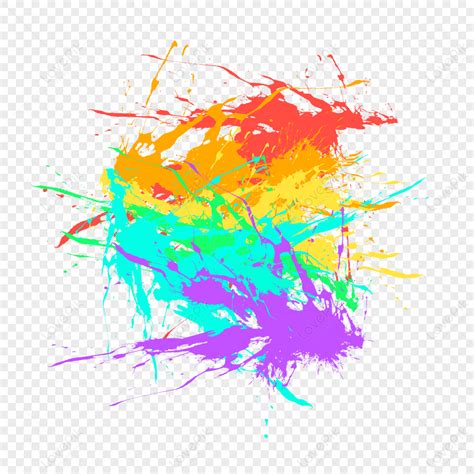 Rainbow Splatter Png Images With Transparent Background Free Download