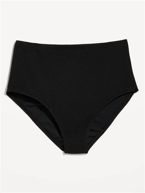 High Waisted French Cut Puckered Bikini Swim Bottoms Old Navy