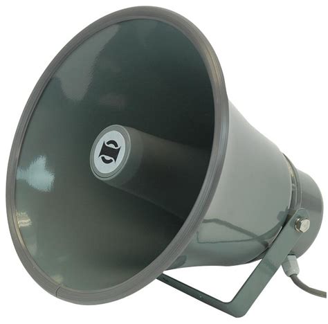 30w 100v Line Weatherproof 10 Round Metal Horn Speaker Ip66 Pulse Cpc