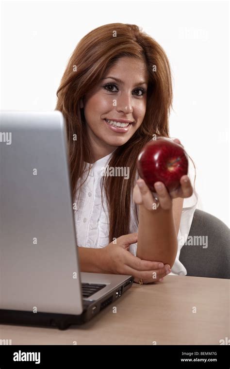 Attractive Brunette Hispanic Business Woman In Her Twenties Stock Photo