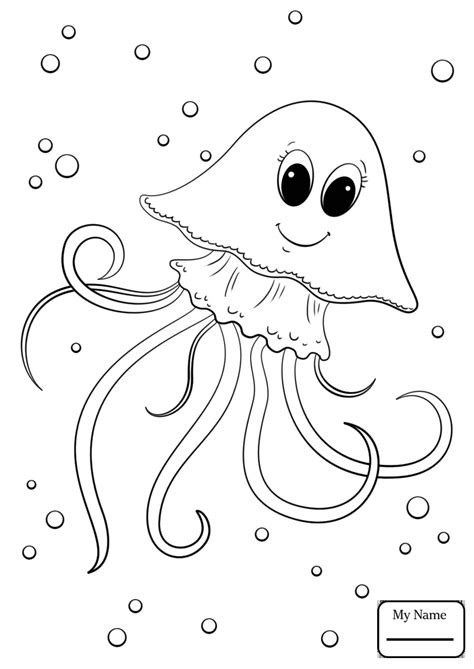 Cute Jellyfish Coloring Pages at GetDrawings | Free download