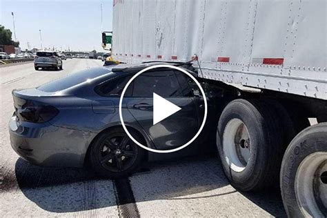 Bmw Gets Pinned Under Semi Truck In Horrifying Hit And Run Crash Carbuzz