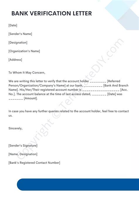 Bank Verification Letter Sample Template in Pdf and Word | Lettering ...