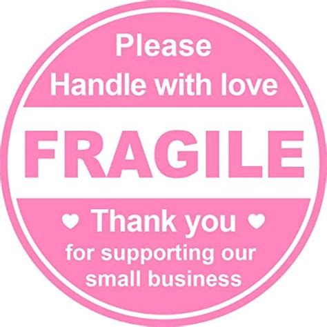 Fragile Sticker For Shipping2 Inch 300pcs Cute Pink