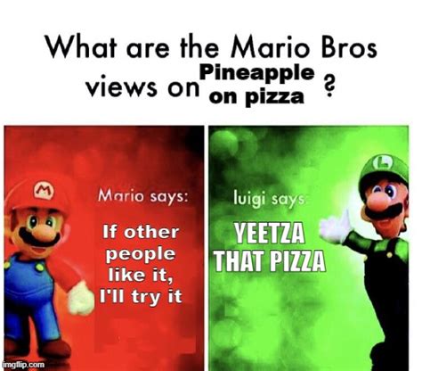 What Are Mario Bros Views On Pineapple On Pizza Ryub
