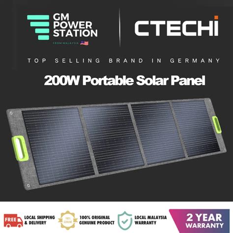 Ctechi W Portable Solar Panel Foldable Ip Waterproof Shopee