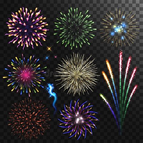 Realistic Fireworks Stock Vector Illustration Of Illuminated 35341066