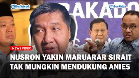 Nusron Yakin Maruarar Sirait Pamit Dari PDIP Tak Mungkin Mendukung