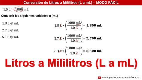 Calcular Ml Para Litro