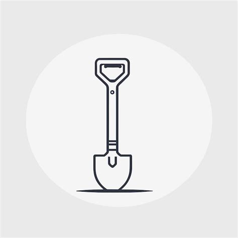 Premium Vector Shovel Icon Logo Cartoon Illustration Vector Design