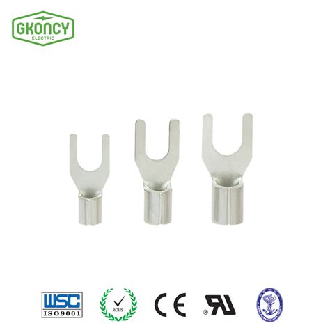 Fork Type Naked Cable Lug Copper Material China Electrical Connectors And Cable Terminal