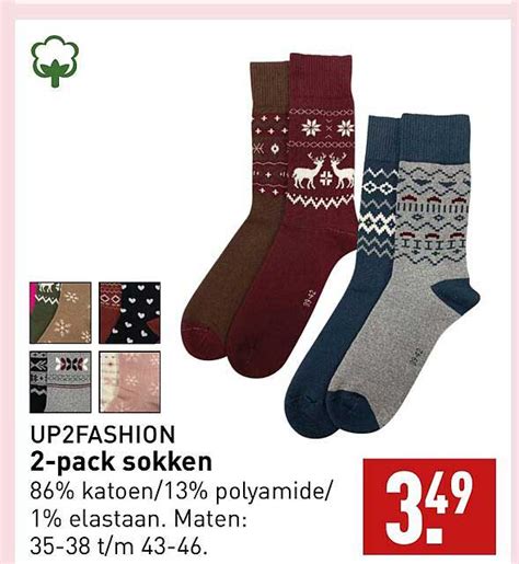 Up2fashion 2 Pack Sokken Aanbieding Bij ALDI 1Folders Nl