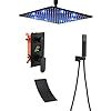 Shower Set Ensemble De Douche Noir Syst Me De Douche Led Colonne De