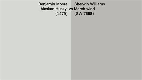 Benjamin Moore Alaskan Husky Vs Sherwin Williams March Wind Sw