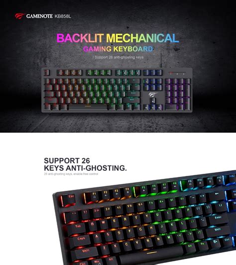 Havit Hv Kb L Rgb Backlit Mechanical Gaming Keyboard