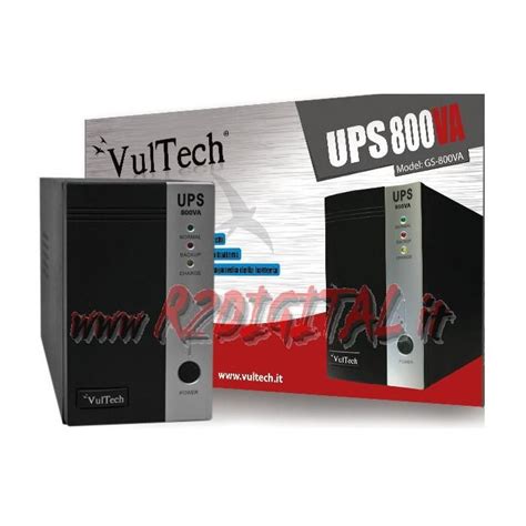 UPS VULTECH 800VA LED GRUPPO DI CONTINUITA CONTROLLO BATTERIA GS 800VA