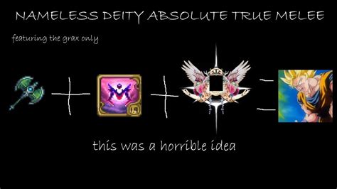 Nameless Deity True Melee With The Grax On Infernum Mode Youtube