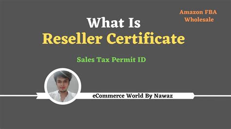 What Is Reseller Certificate Reseller Permit Resale Certificate For