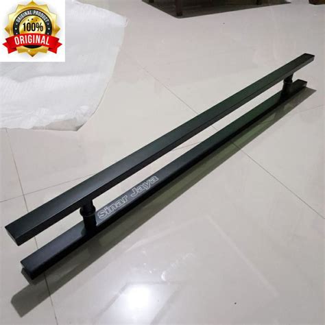 Jual Handle Pintu Rumah Baut Tembus Full Black Gagang Tarikan Pintu