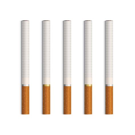 Conjunto De Cigarrillos Aislado Sobre Fondo Blanco Vector Premium