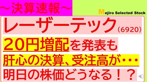 【驚愕】これマジ！？ レーザーテックさん、まさかの展開を迎えてしまう 投資 Com