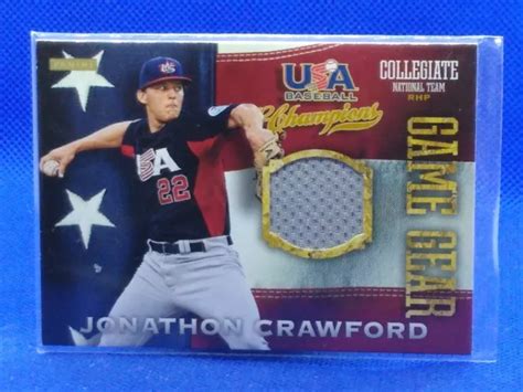 Panini Usa Baseball Champions Jonathan Crawford Maillot Relique