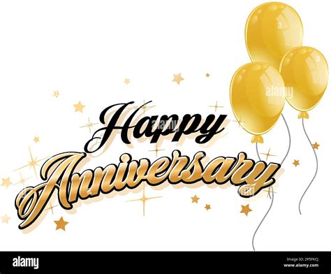 Happy Anniversary message for banner or poster design illustration ...