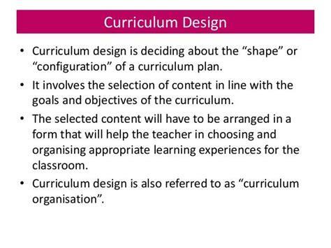 Topic 3a Principles In Curriculum Design