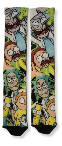 Meia Divertida Rick And Morty Crossfit Skate Bike Geek Par Mercadolivre