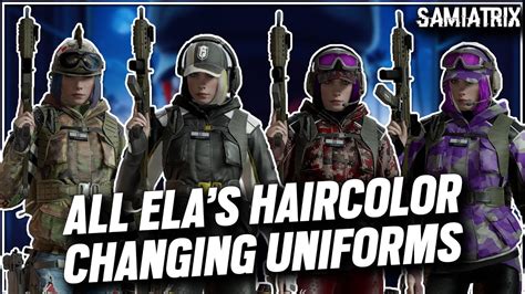 All Elas Haircolor Changing Headgear And Uniforms Rainbow Six Siege