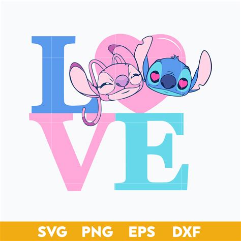 Love Stitch And Angel Valentine Svg Stitch Svg Angel Svg Inspire