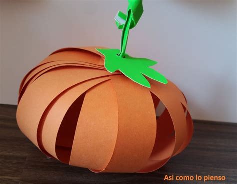 Calabaza De Papel Manualidades De Halloween Hecha Por M Bajo La Gu A