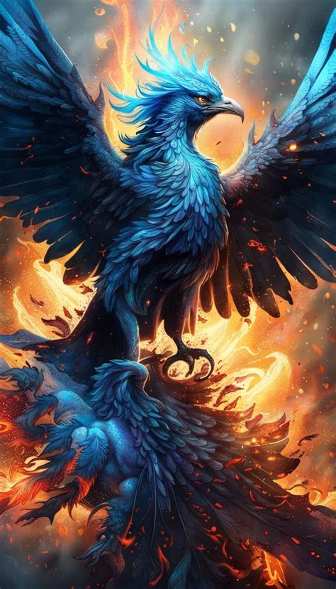 Blue Phoenix Ai Generated Artwork Nightcafe Creator