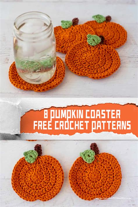 8 FREE Pumpkin Coaster Crochet Patterns IGOODideas