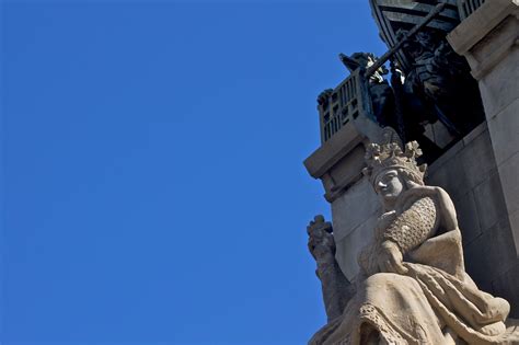 Banco De Imagens Monumento Est Tua Azul Barcelona G Rgula