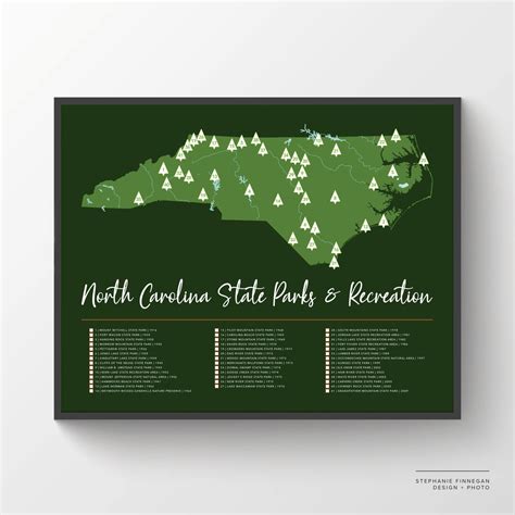 Nc State Parks Map Printable Map North Carolina Parks North Carolina Nc State Parks Print Travel