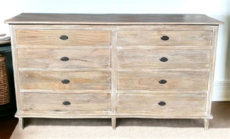 Contemporary 8 Drawer Dresser Lingerie Chest Bedroom Nursery Furniture Distressed 70 West Main