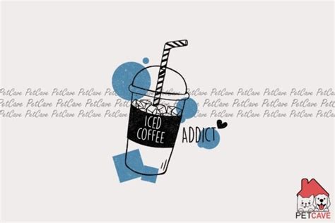 Iced Coffee Addict Sublimation Graphic By Pet Cave Creative Fabrica