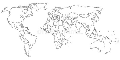 Map Outline World Stock Illustrations 364 045 Map Outline World Stock Illustrations Vectors