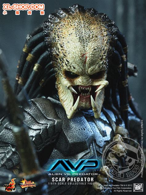 Hot Toys Mms 190 Alien Vs Predator 1 6th Scale Scar Predator Collectible Figure