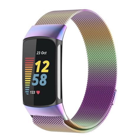 Bracelet Milanais Fitbit Charge Arc En Ciel Braceletsmartwatch Fr