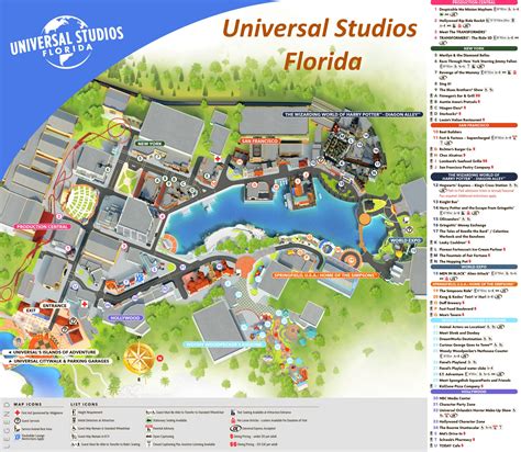 Universal Studios Florida Map - Orlando - Ontheworldmap.com