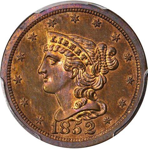 Value of 1852 Braided Hair Half Cent | Rare Coin Buyers