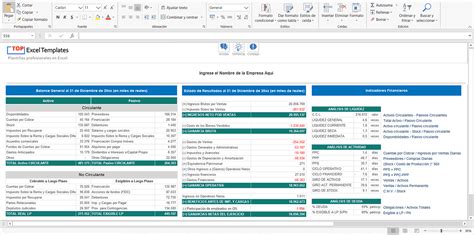 Balance General Y Estado De Resultados Ejemplos En Excel