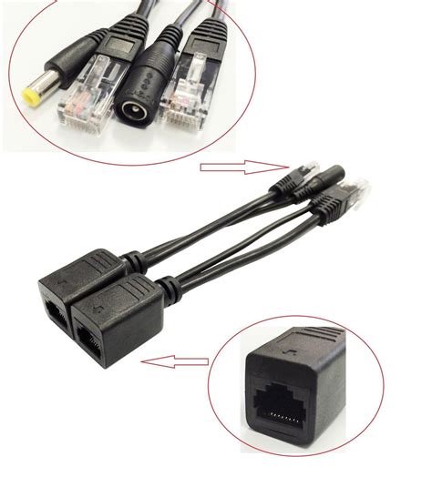 2019 Ip Camera Power Over Ethernet Passive Poe Injector Splitter Cable Rj45 Poe Power Supply