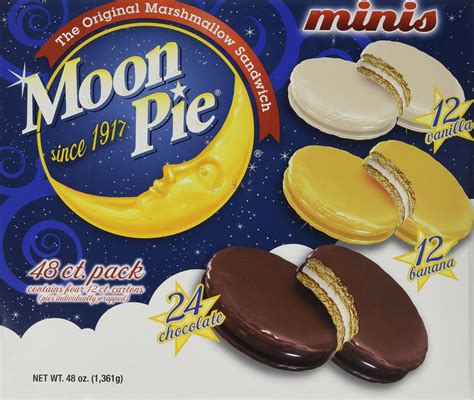 Moon Pie Mini Variety Pack Individually Wrapped In Clear Cellophone