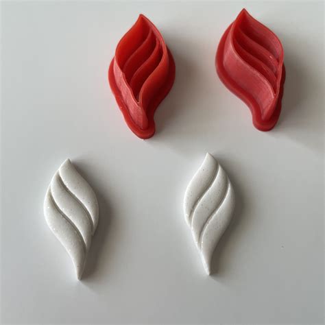 Polymer Clay Earring Cutters Set Wave Etsy