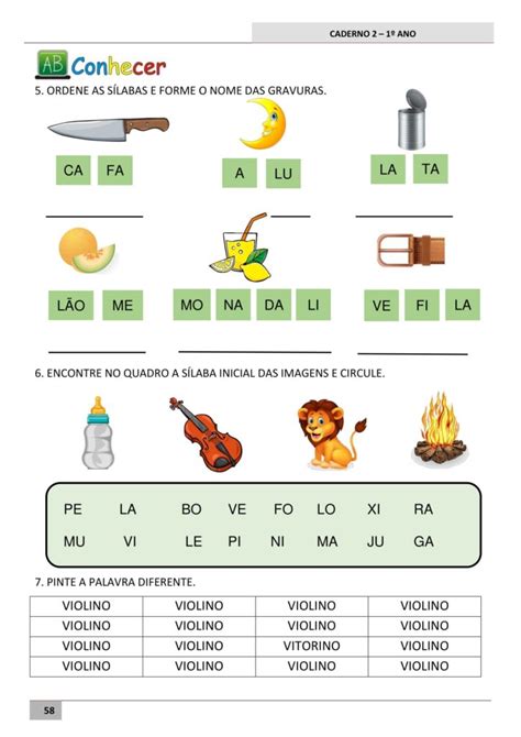 1º ANO CADERNO 2 DE ATIVIDADES ONLINE DE LÍNGUA PORTUGUESA Cuca