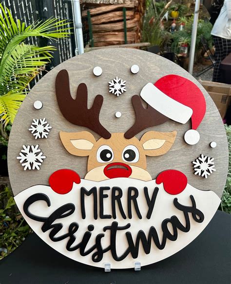 Buy Reindeer Sign | Merry Christmas Reindeer Sign | Merry christmas ...