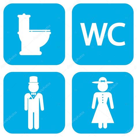 Wc Icons Stock Vector Konstsem